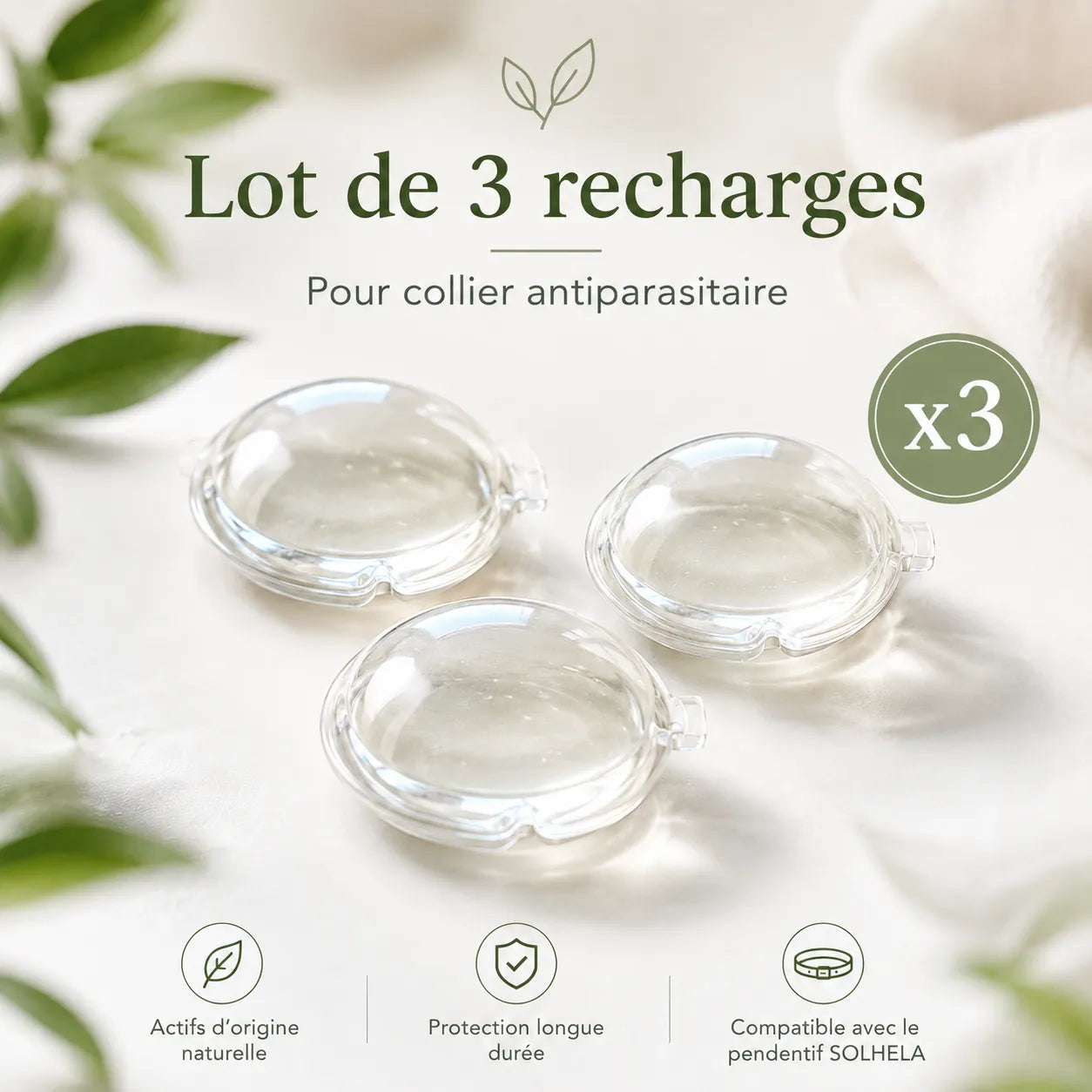 Recharges pour diffuseur anti tiques et puce – Lot de 3 pour prolonger la protection naturelle