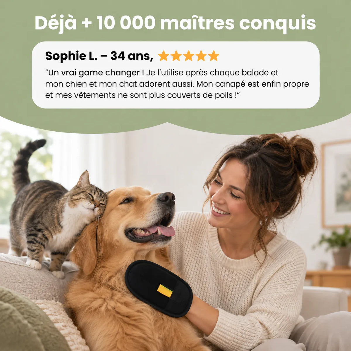 Gant anti-poils chiens et chats