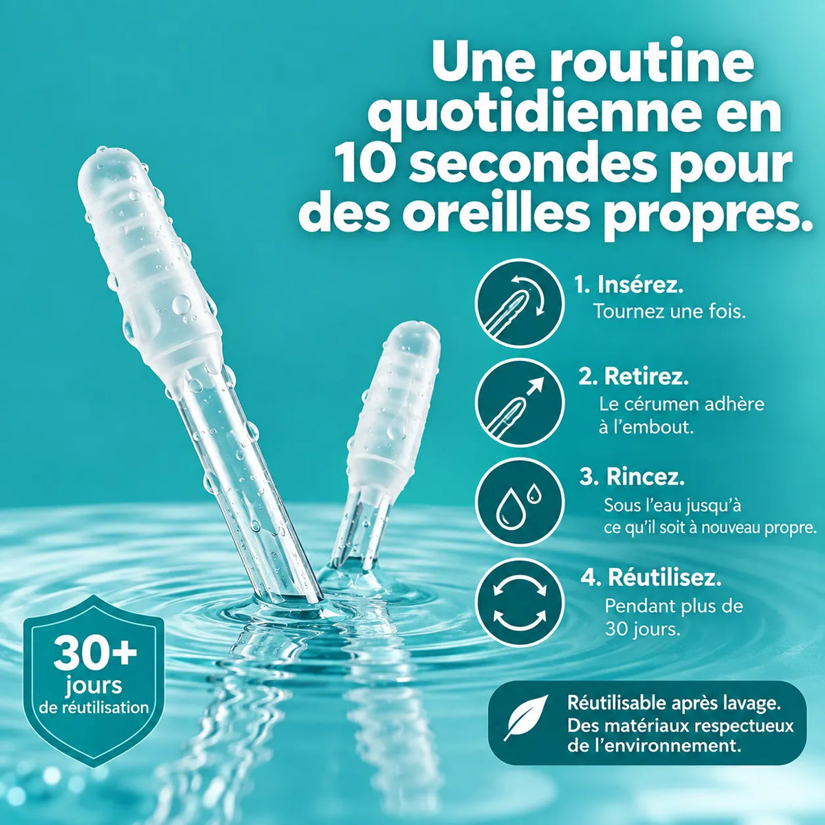 CéruClear™ Nettoyeur d'oreilles nouvelle génération
