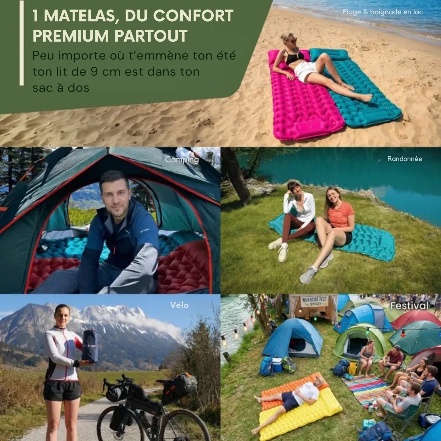 Matelas Pump & Go, ultra léger et confort maximum pour tous vos déplacements