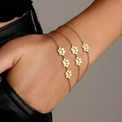 Bracelet personnalisé avec le nom de votre animal sur la patte