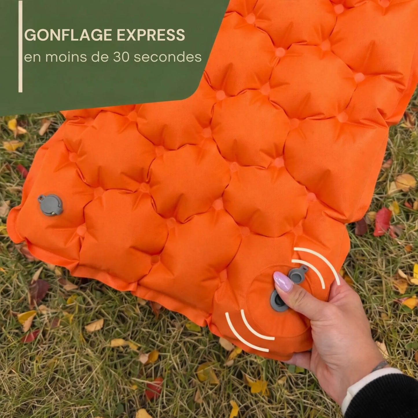 Coussin Pump & Go ultra-léger et compact - asseyez-vous confortablement n'importe où !