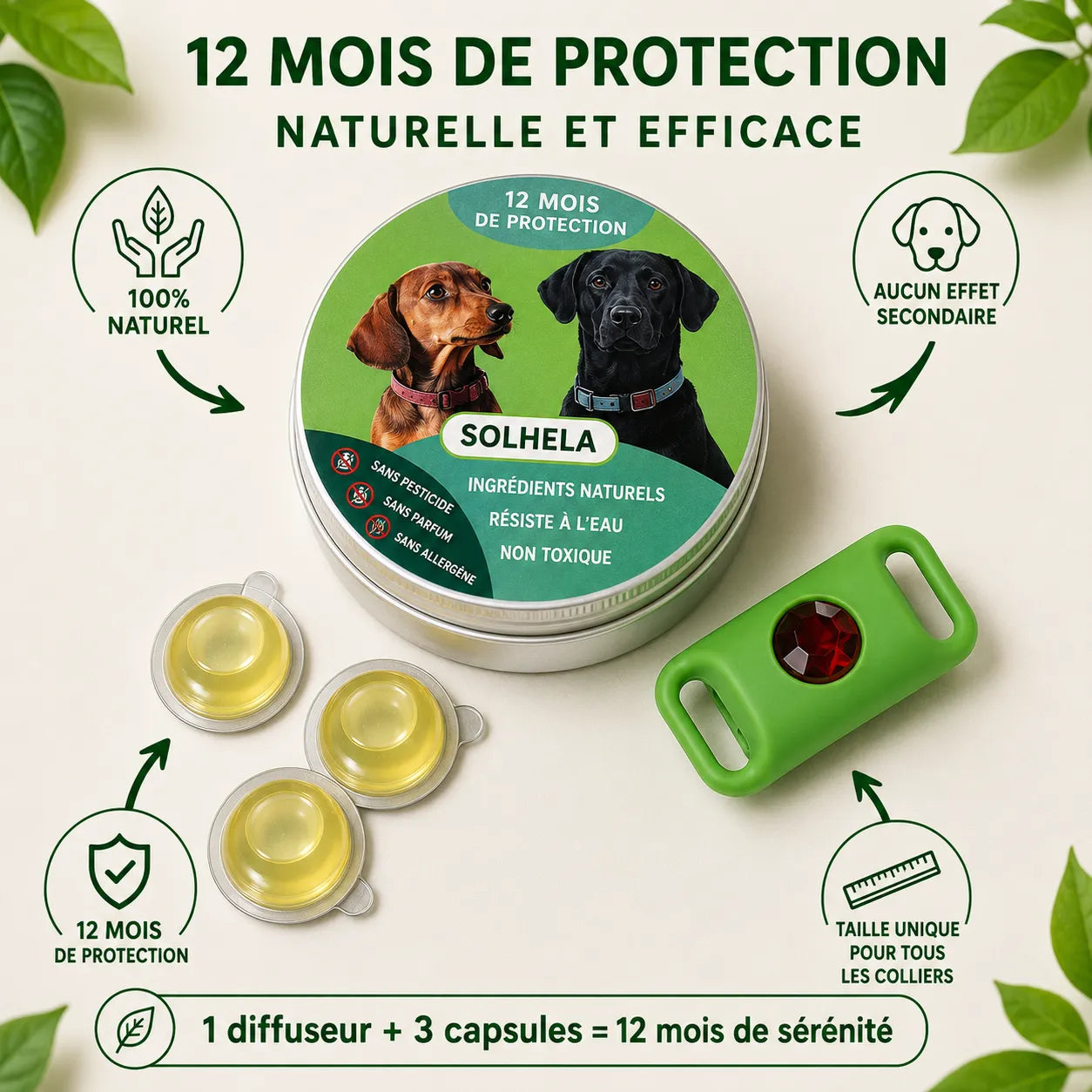 Pendentif antiparasitaire 100% naturel