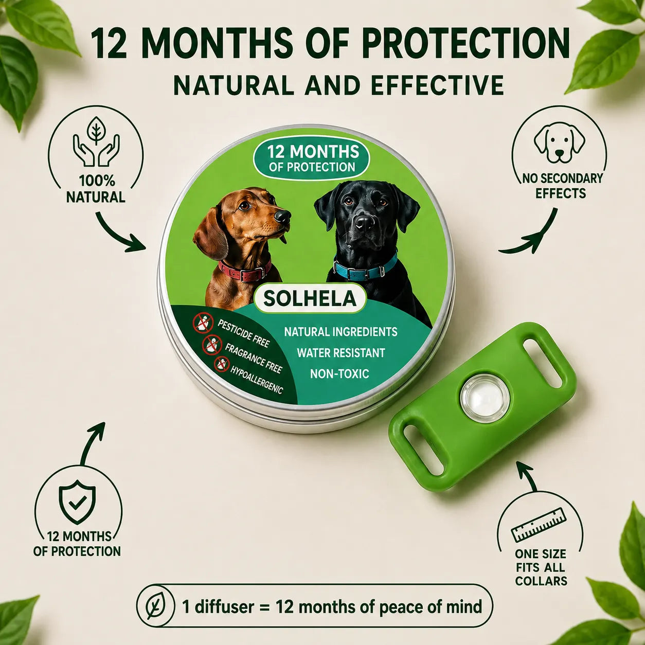 100% Natural Flea & Tick Repellent Pendant