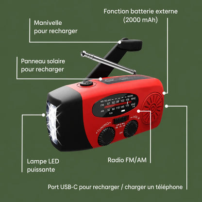 Radio d'urgence BLACKOUT PRO™ multifonctions