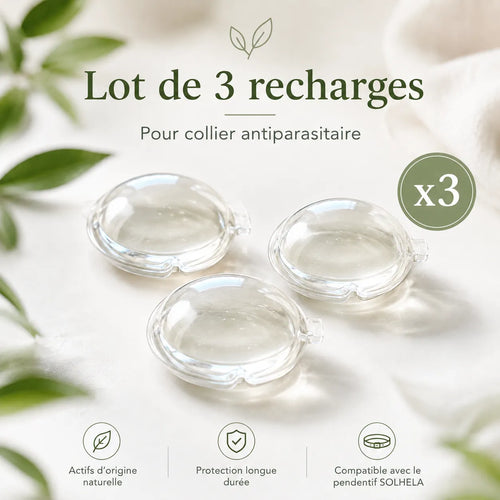 Recharges pour diffuseur anti tiques et puce – Lot de 3 pour prolonger la protection naturelle