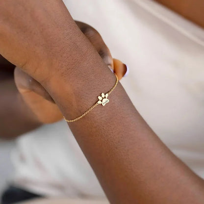 Bracelet personnalisé avec le nom de votre animal sur la patte