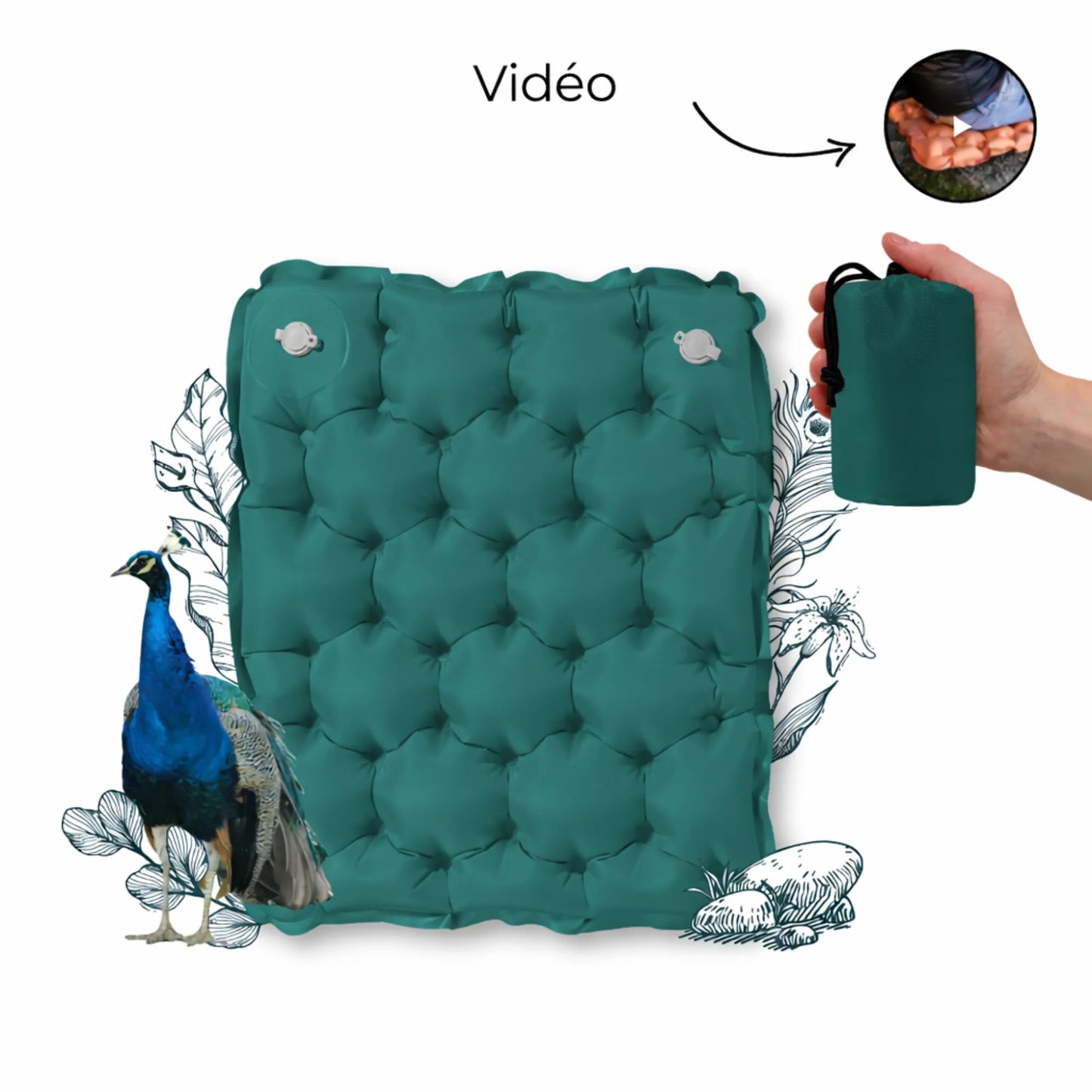 Coussin Pump & Go ultra-léger et compact - asseyez-vous confortablement n'importe où !