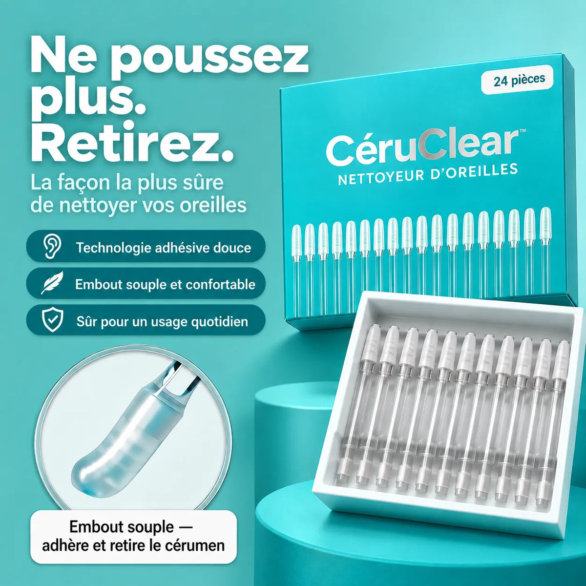 CéruClear™ Nettoyeur d'oreilles nouvelle génération