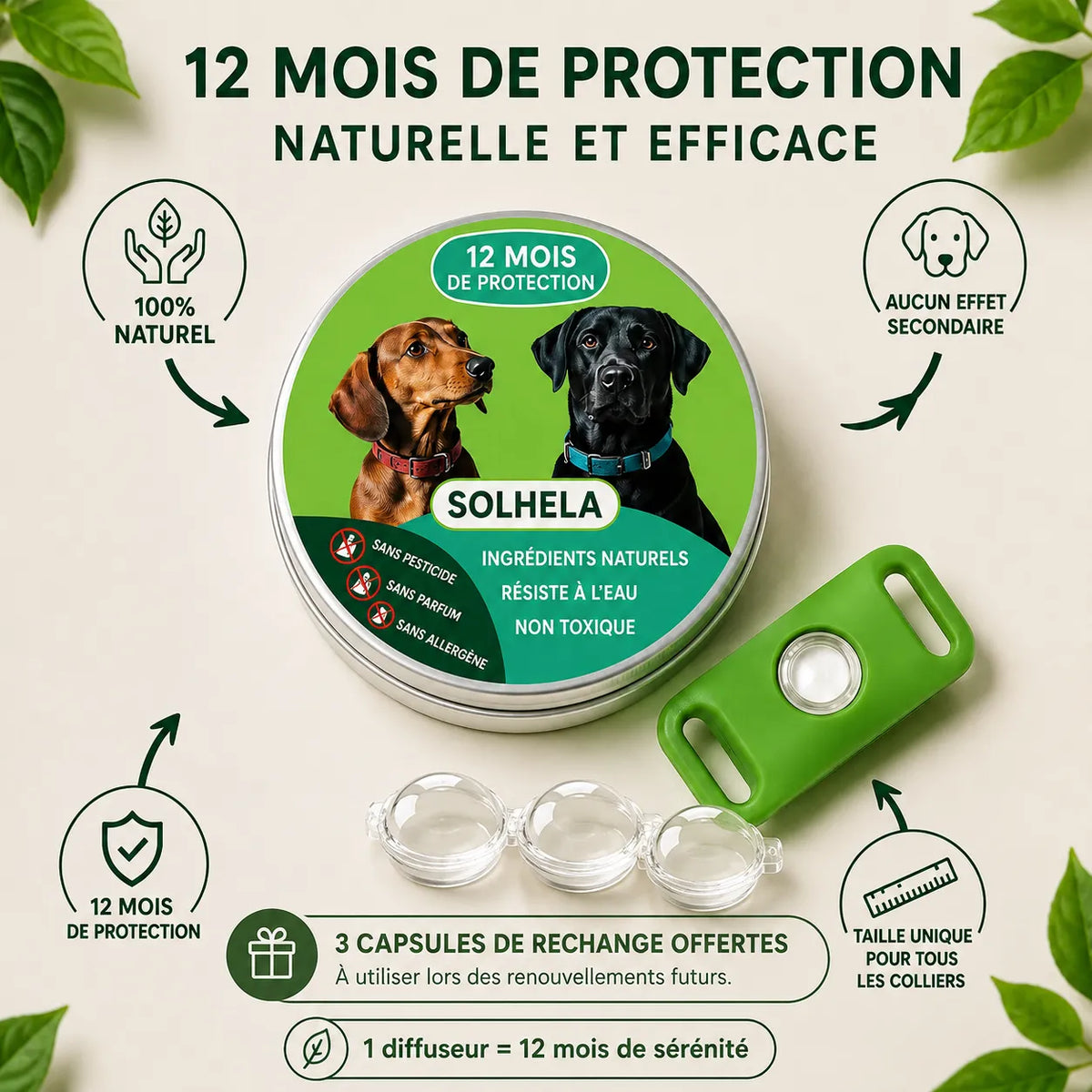 Pendentif antiparasitaire 100% NATUREL