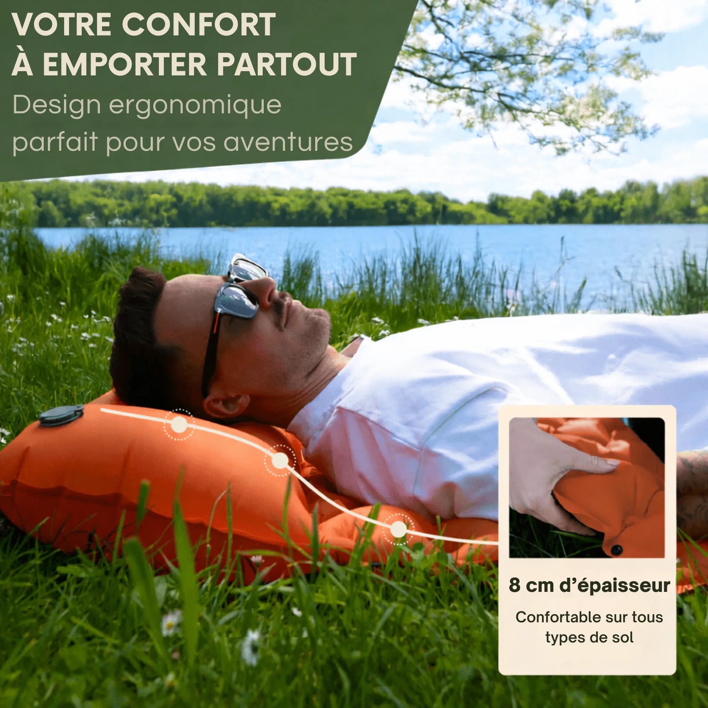Matelas Pump & Go, ultra léger et confort maximum pour tous vos déplacements